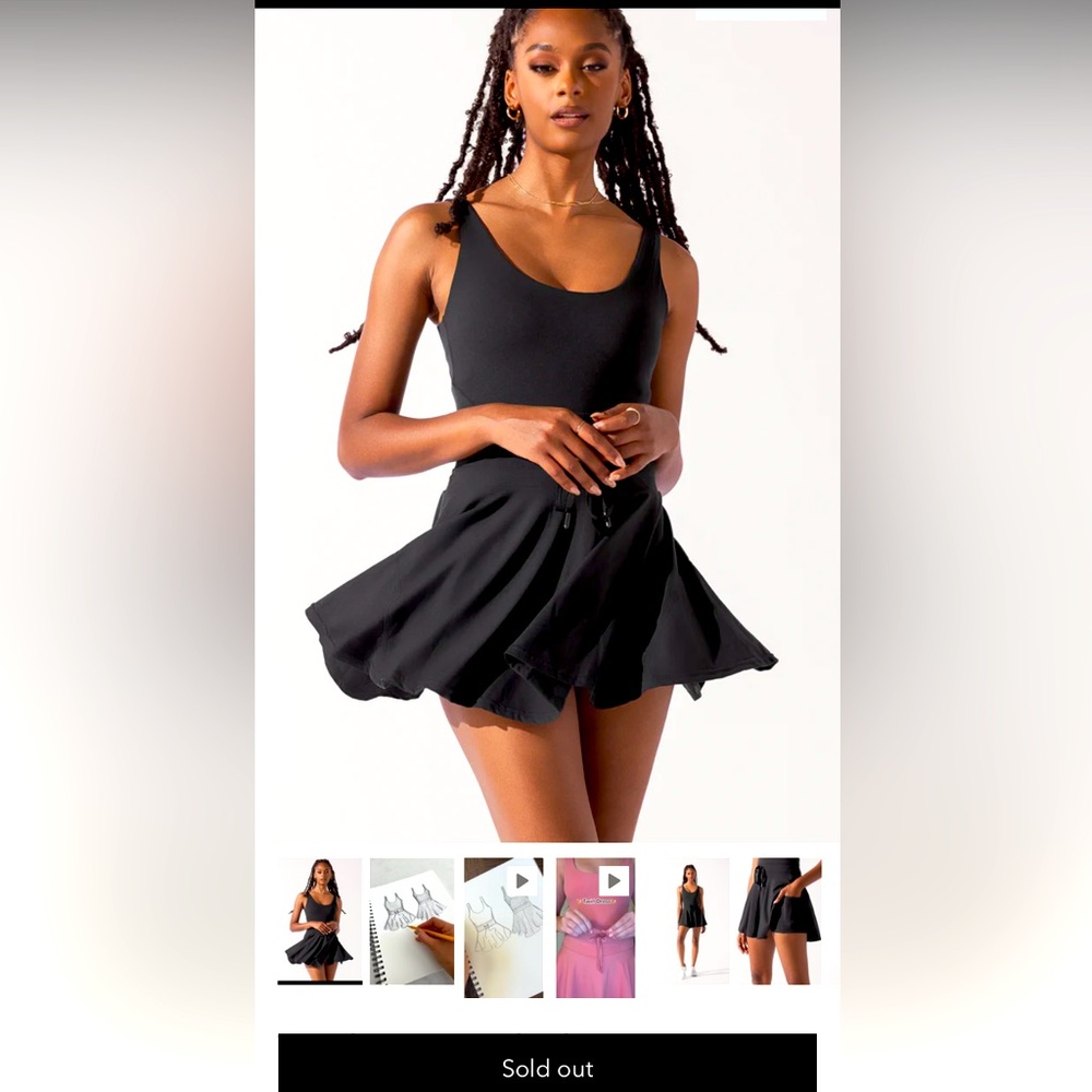 Popflex black twirl dress